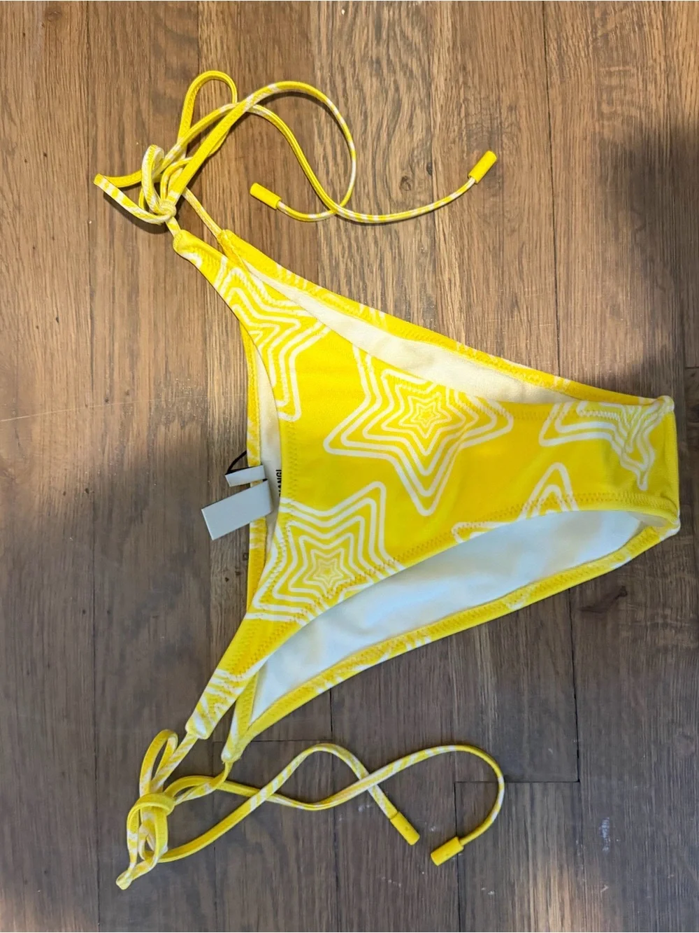 triangl swimwear Yellow Star-Print Tie-Side Bikini Bottom